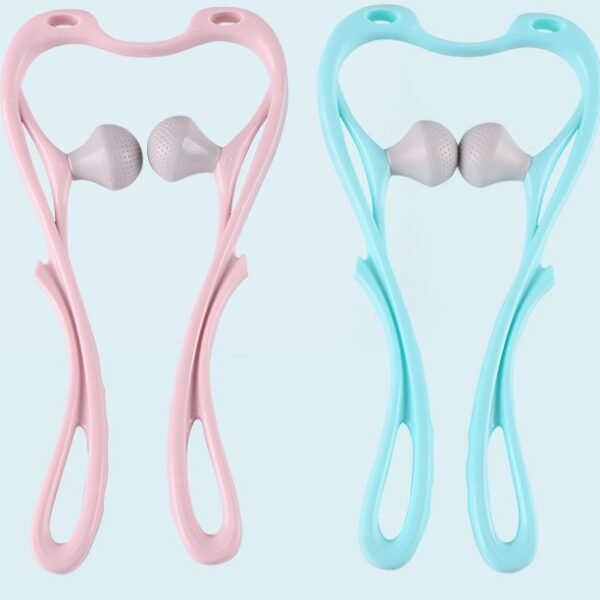 Alternative view of 24sec High Quality Multi-function Manual Relaxed Cervical Massager Pressure Relieve Double Ball Pressing Meridian Massager